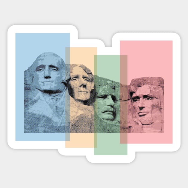 Mount Rushmore pop art Sticker by Creative at home